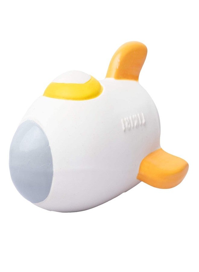 Tikiri Rocket Baby Teether, Rattle & Bath Toy – 3.89 in Space-Themed Infant Toy | Natural Rubber, Hand-Painted with Water-Based Paint | Non-Toxic, BPA-Free Sensory Toy & Toddler Gift (36+ Months) - Image 3